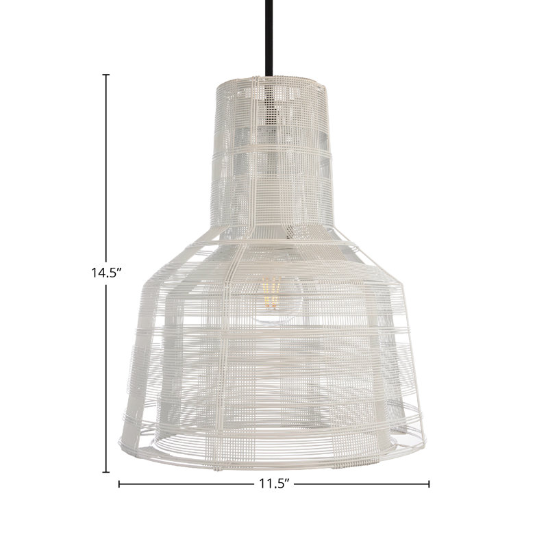 Schema 1-Light Pendant, White