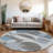 Daeon Blue Washable Indoor-Outdoor Rug - LOOMLAN-359555489