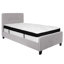 Lit plateforme capitonné avec matelas à ressorts ensachés Aluino-129474281-129474282