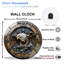 Horloge murale silencieuse en verre trempé de 30 cm, « Horloge murale Aigle au design réaliste 2D », sans tic-tac, fonctionne avec des piles (piles AA non comprises), décoration artistique pour la maison