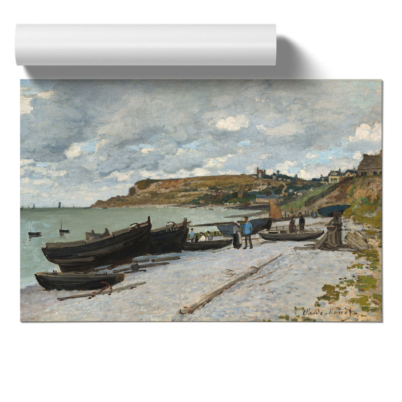 Sainte Adresse Beach by Claude Monet - Frameless Print, 30cm H x 42cm W x 0.1cm D