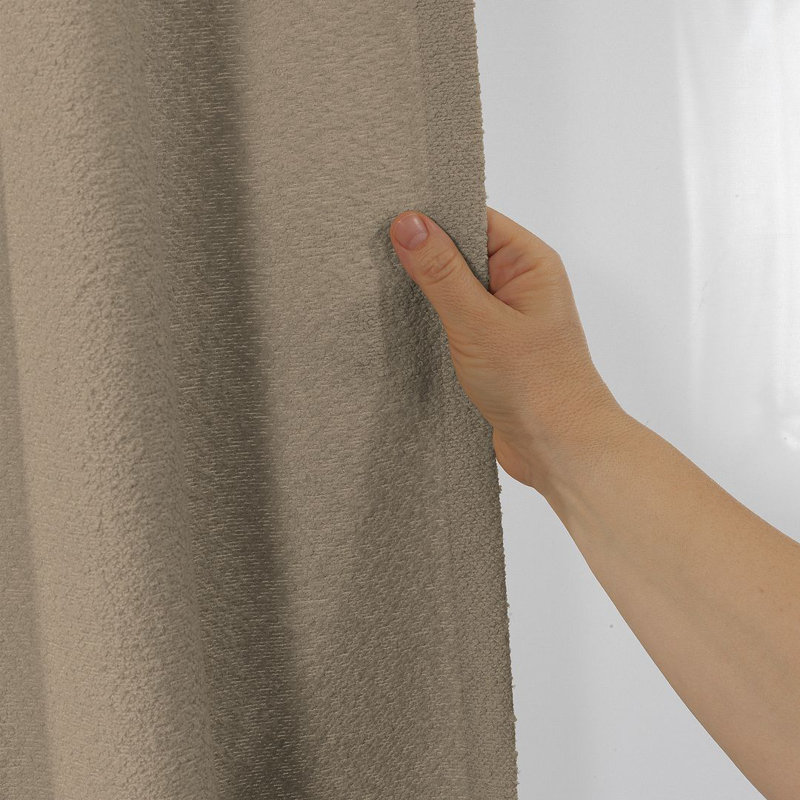 Extra Long & Extra Wide Polyester Decorative Curtain Single Panel, Brass, 52" W x 72" L