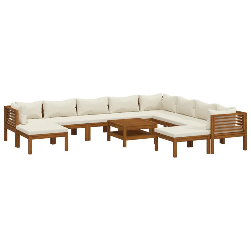 Ensemble de salon de jardin d'extérieur crème
