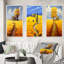 Cottage Countryroad Golden Blossoming Fields I - ensemble de 3 reproductions-800314666-800314667