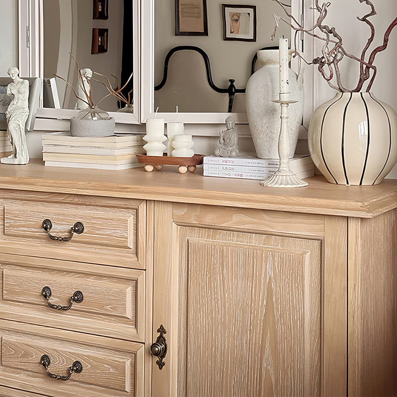 Buffet de salon rétro français, H 35,43 po x l 78,74 po x P 19,69 po