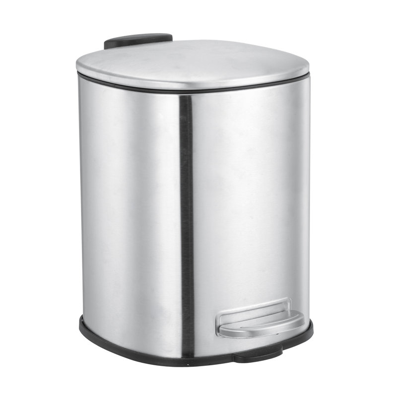 Arkadelphia Steel Step On Kitchen Trash Can - 0.21L, Satin