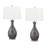 30'' Grey Table Lamp Set USB