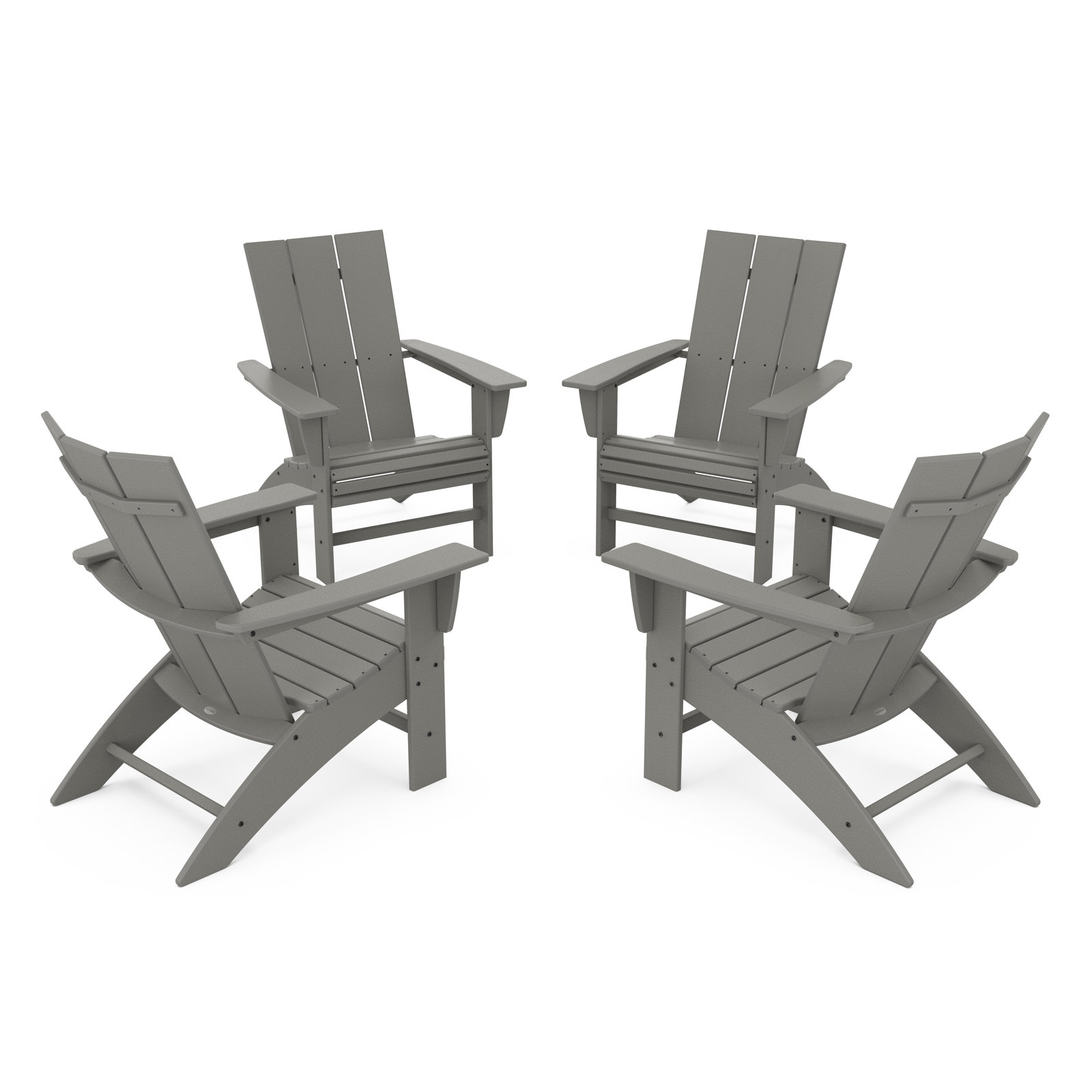 POLYWOOD® Modern Adirondack Chair, Slate Gray
