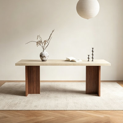 French Vintage Rectangular Stone Dining Table