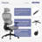 Nouhaus Ergo3dL Home Office Desk Chairs Ergonomic Office Chair High-Back Mesh Rolling Work Chairs with Wheels and Adjustable Headrests Comfortable Lumbar Support Adjustable Armrests-104236706