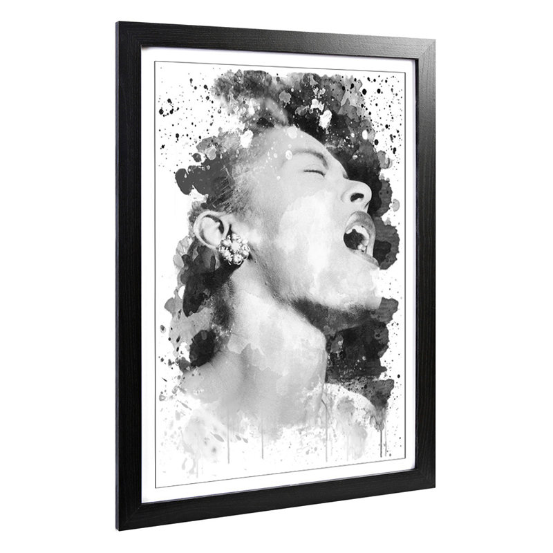 Billy Holiday - Wall Art, 62cm H x 45cm W, Framed Picture