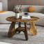 Table basse 31,5 "pour le salon, table d'appoint en bois à 2 niveaux avec rangement ouvert-1583453923
