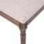 Ensemble de 2 chaises de salle à manger de style campagnard français, dossier rembourré rectangulaire, structure en hévéa massif avec pieds cannelés sculptés, finition bois rustique vieilli, pour la cuisine et la salle à manger, mobilier d'intérieur.