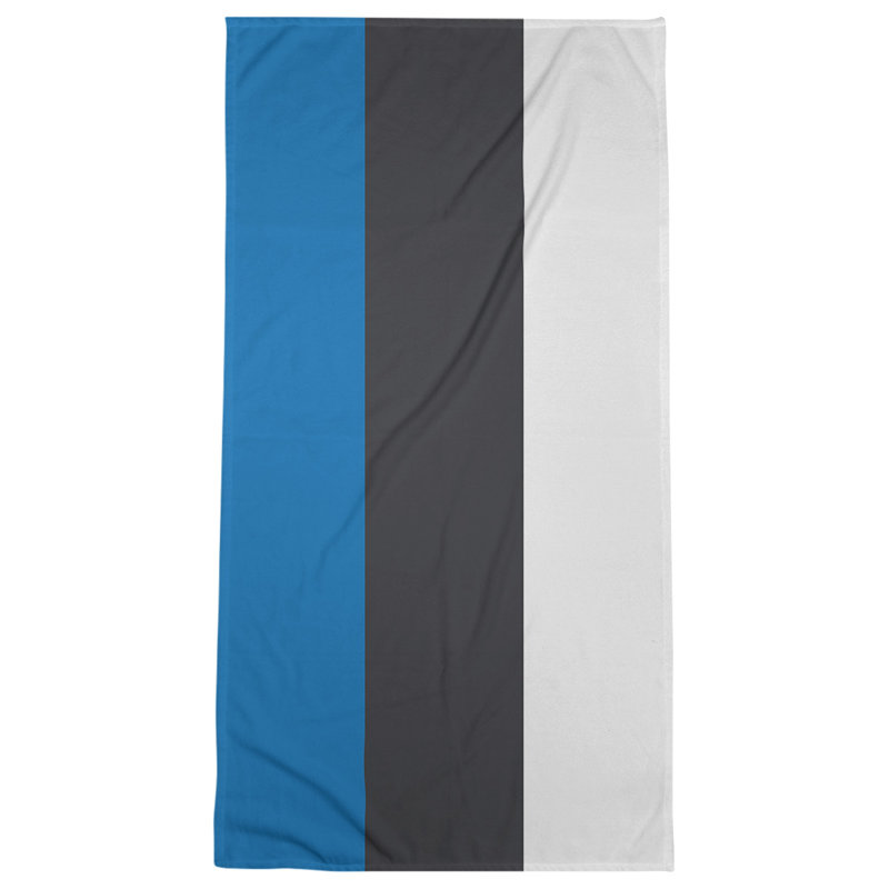 Cotton Blend Lightweight Bath Towel, Royal Blue/Slate/White