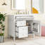 Meuble-lavabo 36 po avec lavabo supérieur, meuble-lavabo moderne avec 2 tiroirs et tiroir escamotable, meuble-lavabo simple-362213202