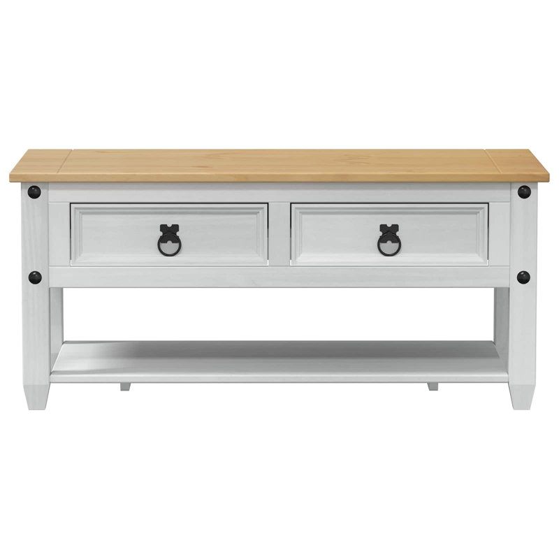 Solid Wood Coffee Table with Storage, 45cm. H x 100cm. L x 48cm. W