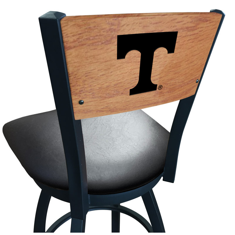Tabouret tournant NCAA, Vinyle noir, Tennessee Volunteers, Tabouret de comptoir (siège d'une hauteur de 25 p