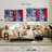 Avery Red Blue And Gray Abstract-108152580