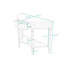 Console en bois avec tiroir et tablette-1095167720