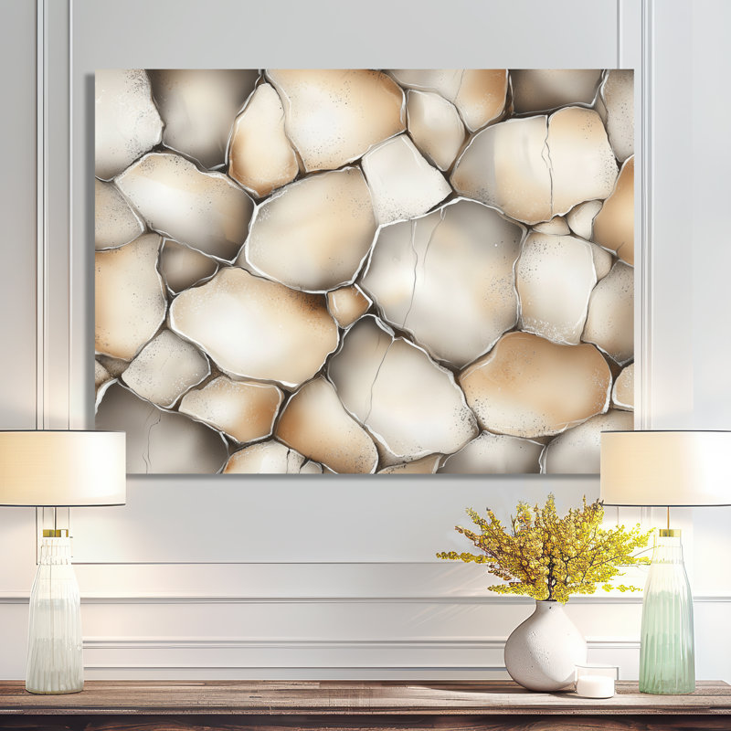 Spiritual Essence In Stone II - Rocks, décor métallique, impression traditionnelle sur métal, H 30 po x l 40 po x P 0,84 po