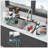 33" Drop In Waterfall Kitchen Sink - 33*22 Inch Single Bowl 16 Gauge Stainless Steel Ledge Workstation Kitchen Sinks With Pull-Out Faucet & Cup Washer