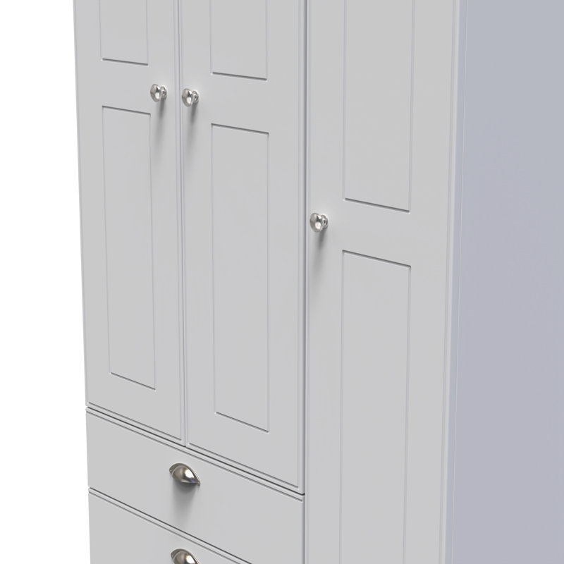 Conners Manufactured Wood Wardrobe, Grey Matt