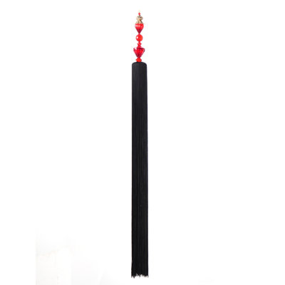 Ornement suspendu à longues perles en acrylique avec pampille en polyester - 40,5 po