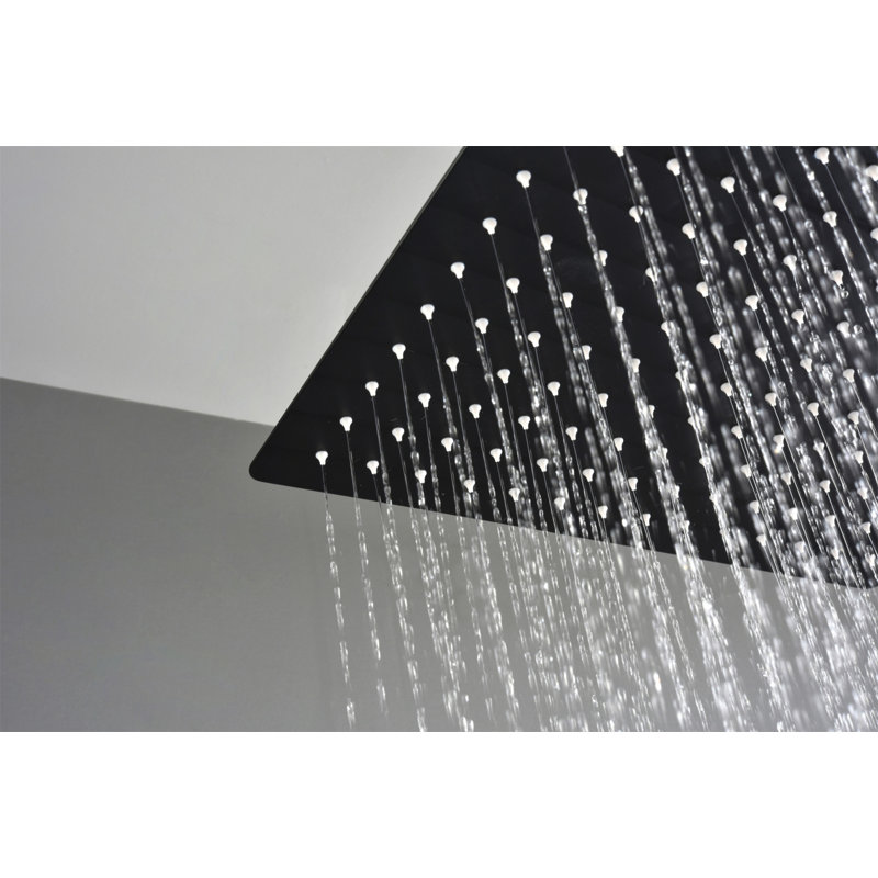 16" Matte Black Bathroom Luxury Shower Head, Matte Black