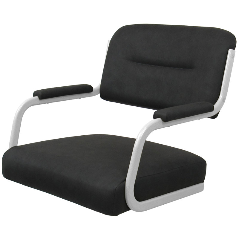 Tabouret de bar pivotant 30 po Jomiah, Blanc, Gris foncé