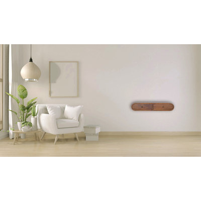 Floating Chestnut London Console, 2-Drawers, Shiny Knobs