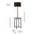 61.5'' Tray Table Floor Lamp with USB and Outlet