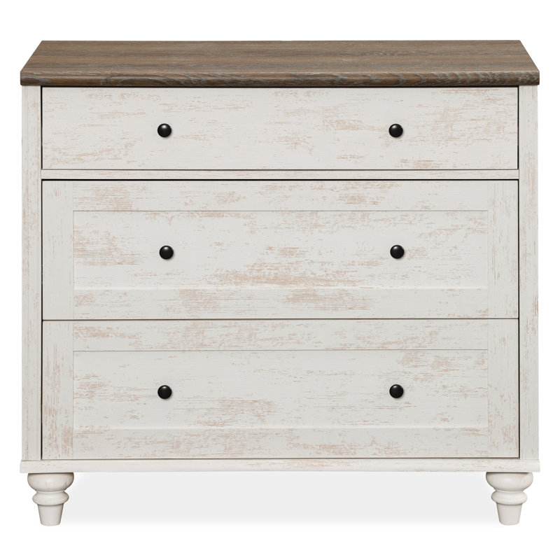 Scarlett End Table For Bedroom With 3 Drawers, Mid Century Modern Wooden Closet Storage Organizer, 1
