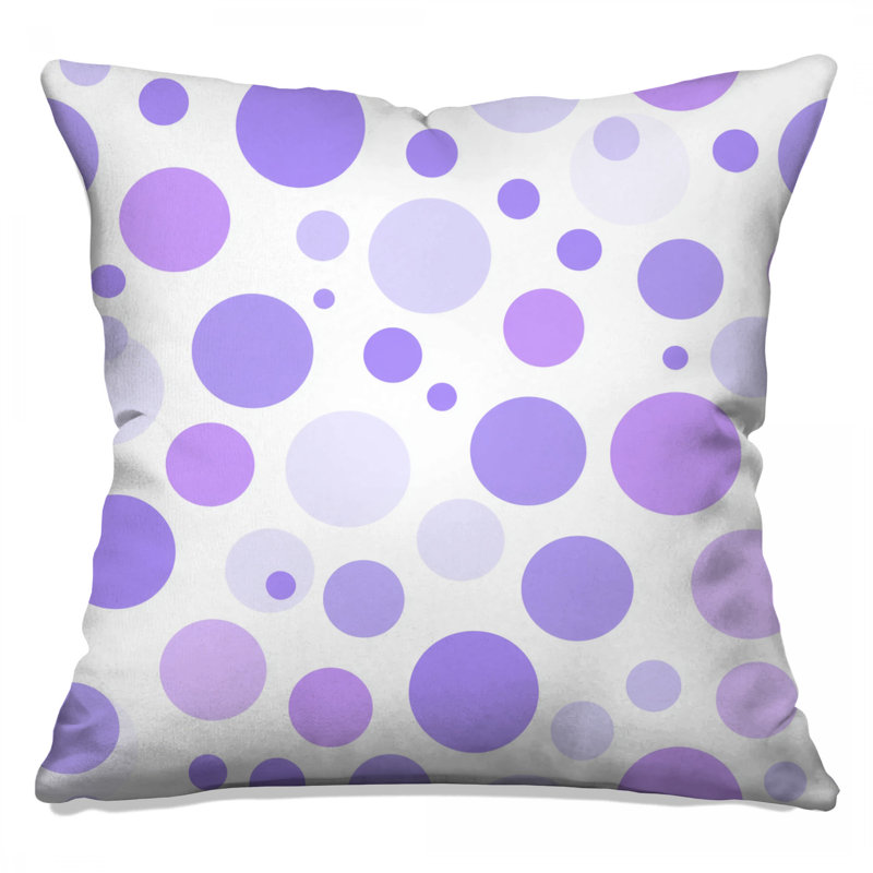 Coussin décoratif à pois, 26 po x 26 po