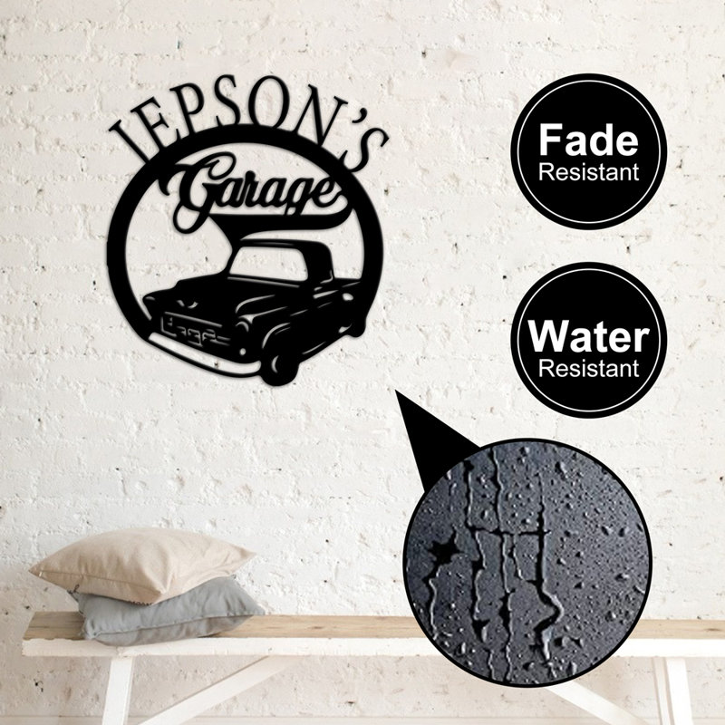 Amunra Water Resistant Steel Text & Numbers Wall Decor