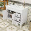 Meuble-lavabo avec lavabo en céramique, 3 tiroirs et tablette réglable-1826972528