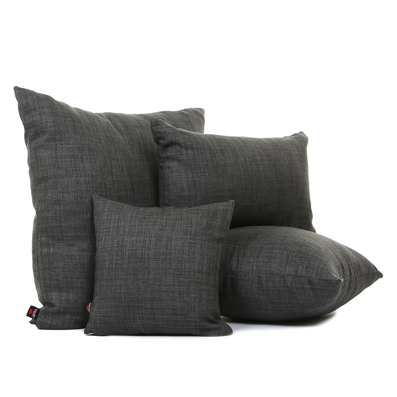 Mitre Square Throw Cushion, 55cm x 55cm, Charcoal
