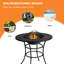 Table de salle à manger 31,5 pouces avec foyer et grille de barbecue
