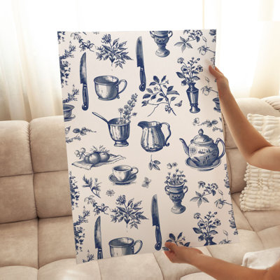 Food and Kitchen Toile de Juoy Pattern I French Country Unframed Art Print