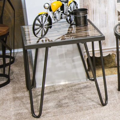 Woodside Glass Top End Table