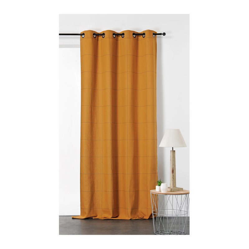Esmund Semi Sheer Single Panel, Yellow