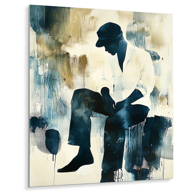 The Enquérant Mind Musician Man I - People, impression d'art mural en métal, H 32 po x l 16 po