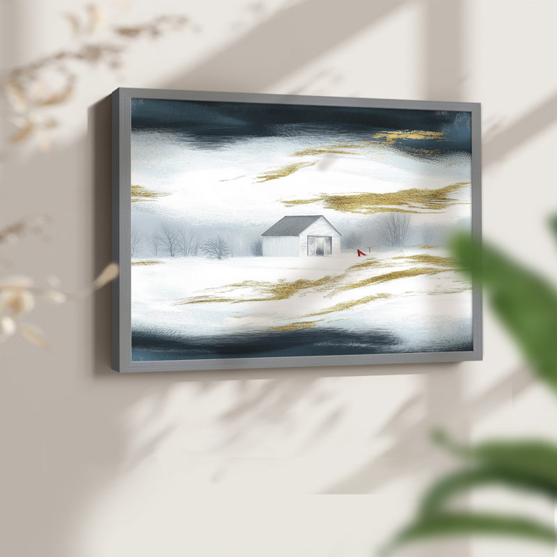 Chirstmas Art-CCXIX -Framed Print - Restickable, H 11 po x l 14 po, Gris