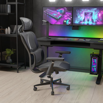 Inbox Zero Adjustable Armrest and Adjustable Height PC & Racing Game Chair