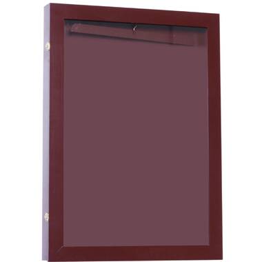 HOMCOM UV-Resistant Sports Jersey Frame Display Case - Cherry Brown