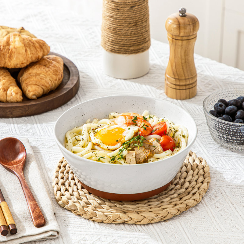 3-Piece 960ml Sesame Glaze Stoneware Cereal Bowl Set