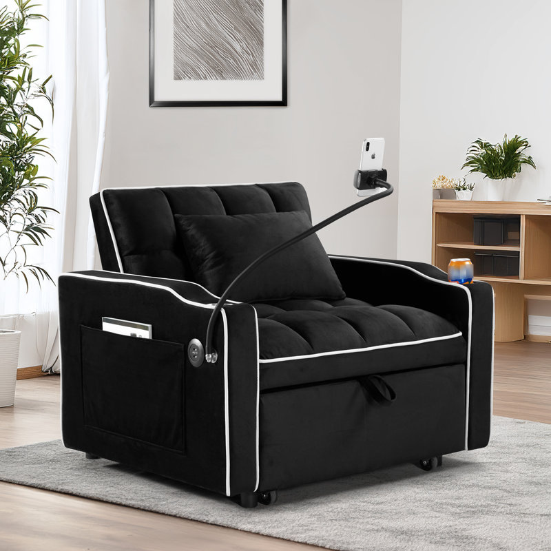 33.4 " Velvet Sleeper Sofa