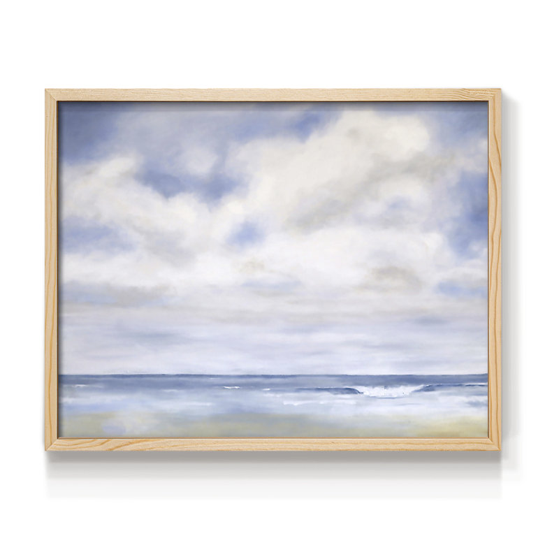 The Wave -Framed Print - Restickable, Natural, 11" H x 14" W