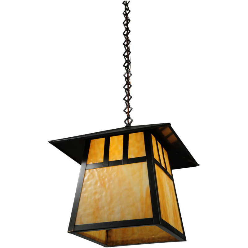 1 - Light Pendant, Craftsman Brown