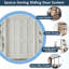 Double porte coulissante à l'intérieur blanc - Porte coulissante en panneau de fibres à densité moyenne à 6 panneaux avec porte et garde-manger-127657007