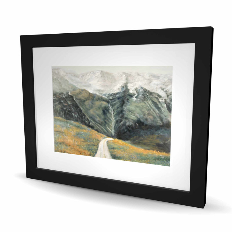 Impression montagneuse encadrée de paysage montagneux | Décoration de chambre à coucher